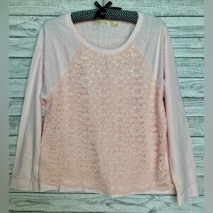 Long sleeve peach blouse